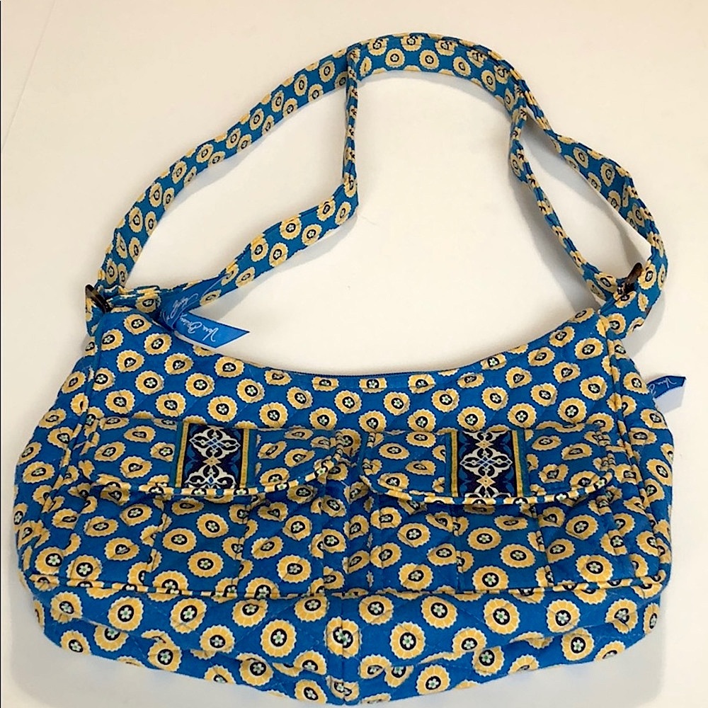 Vera Bradley Blue & Yellow Shoulder Purse